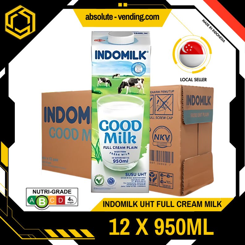 INDOMILK UHT Full Cream Milk 950ML X 12 (TETRA) - ABSOLUTE MARTINDOMILK UHT Full Cream Milk 950ML X 12 (TETRA)