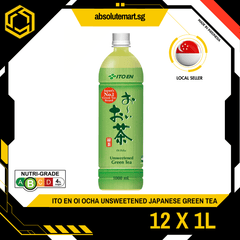 ITO EN Oi Ocha Unsweetened Japanese Green Tea 1L X 12 (BOTTLE) - ABSOLUTE MARTITO EN Oi Ocha Unsweetened Japanese Green Tea 1L X 12 (BOTTLE)