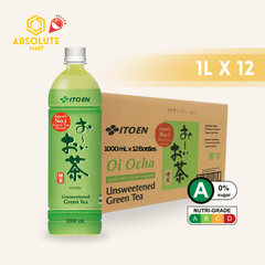 ITO EN Oi Ocha Unsweetened Japanese Green Tea 1L X 12 (BOTTLE) - ABSOLUTE MARTITO EN Oi Ocha Unsweetened Japanese Green Tea 1L X 12 (BOTTLE)Unflavoured Tea