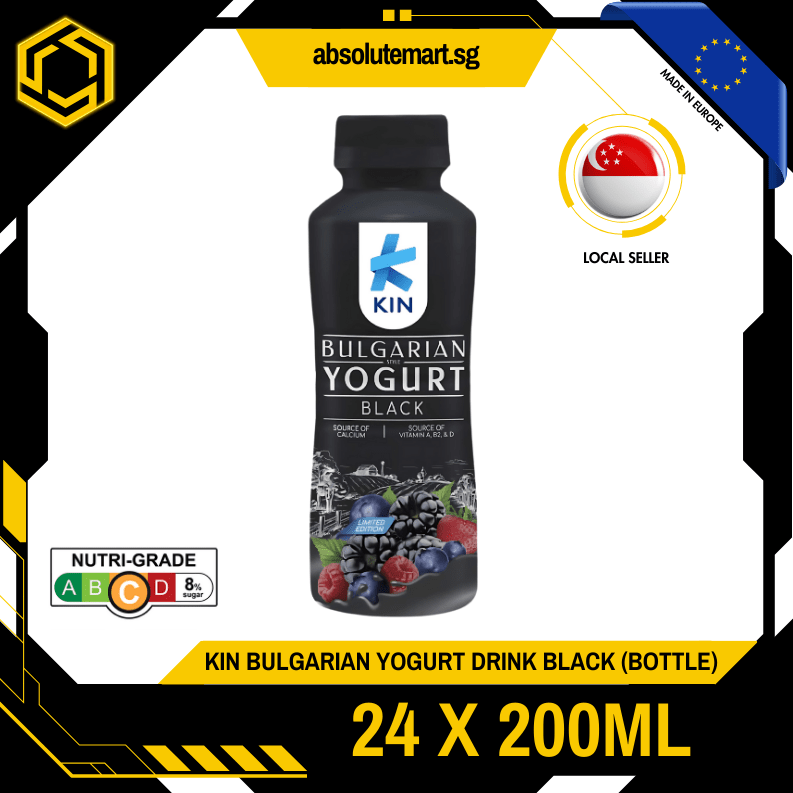 KIN Bulgarian Yogurt Drink Black 200ML X 24 (BOTTLE) - ABSOLUTE MARTKIN Bulgarian Yogurt Drink Black 200ML X 24 (BOTTLE)