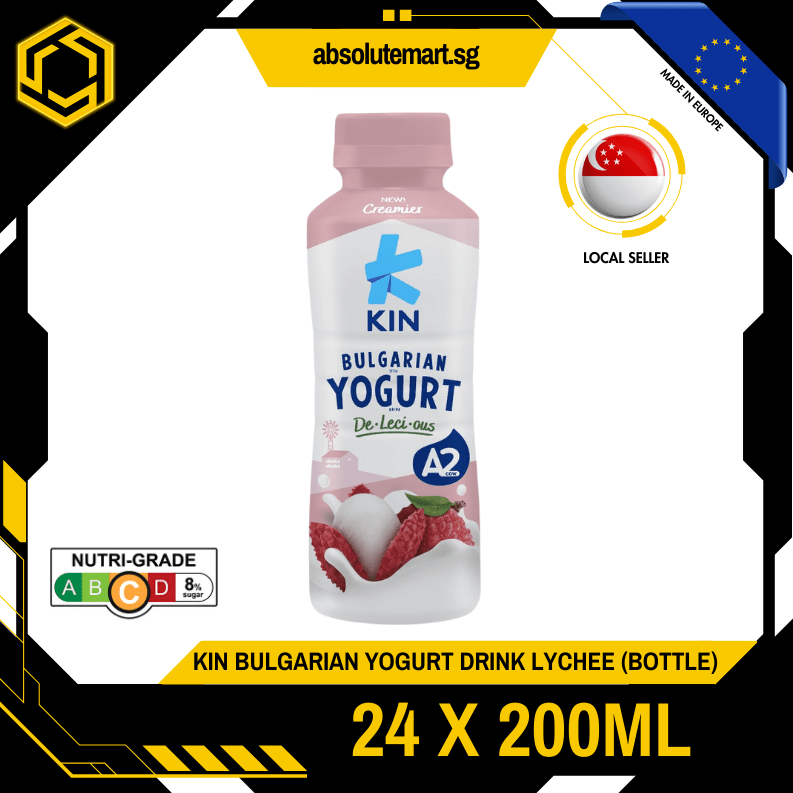 KIN Bulgarian Yogurt Drink Lychee 200ML X 24 (BOTTLE) - ABSOLUTE MARTKIN Bulgarian Yogurt Drink Lychee 200ML X 24 (BOTTLE)