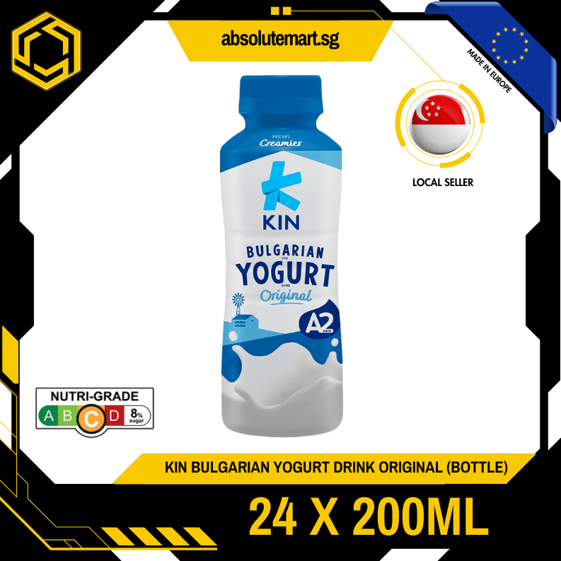 KIN Bulgarian Yogurt Drink Original 200ML X 24 (BOTTLE) - ABSOLUTE MARTKIN Bulgarian Yogurt Drink Original 200ML X 24 (BOTTLE)