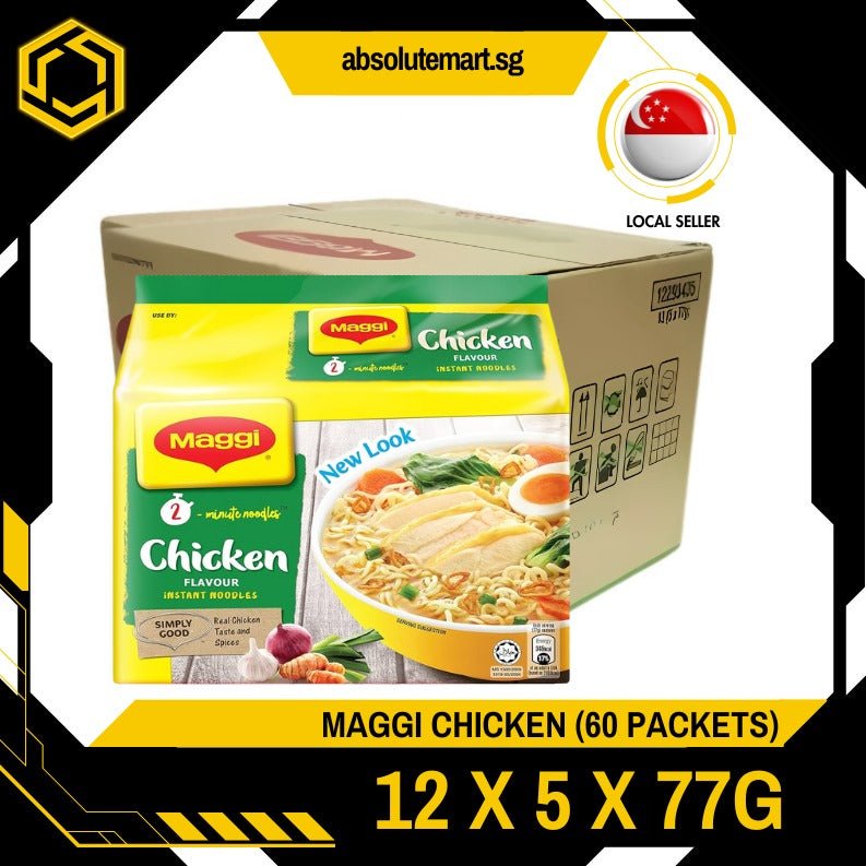 MAGGI Noodles Chicken Flavour 12 X 5 X 77G (60 PACKETS) - ABSOLUTE MARTMAGGI Noodles Chicken Flavour 12 X 5 X 77G (60 PACKETS)