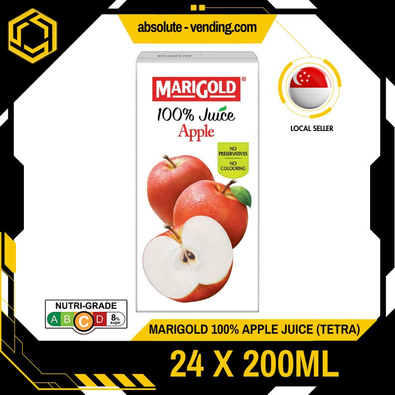 MARIGOLD 100% Apple Juice 200ML X 24 (TETRA) - ABSOLUTE MARTMARIGOLD 100% Apple Juice 200ML X 24 (TETRA)