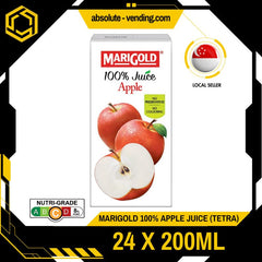 MARIGOLD 100% Apple Juice 200ML X 24 (TETRA) - ABSOLUTE MARTMARIGOLD 100% Apple Juice 200ML X 24 (TETRA)