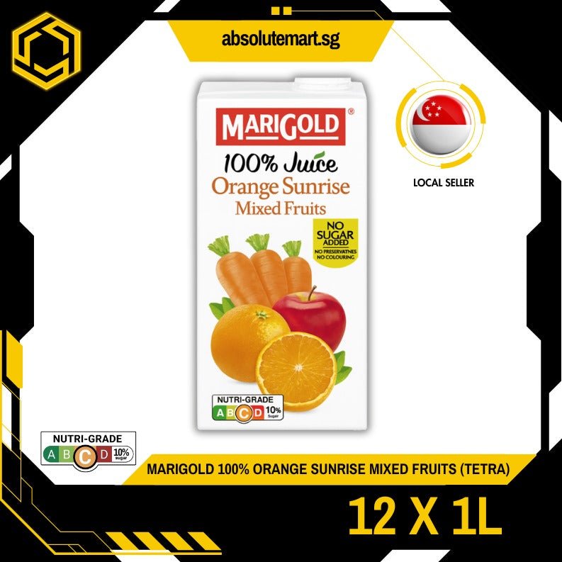 MARIGOLD 100% Orange Sunrise Mixed Fruit Juice 1L X 12 (TETRA) - ABSOLUTE MARTMARIGOLD 100% Orange Sunrise Mixed Fruit Juice 1L X 12 (TETRA)