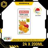 MARIGOLD 100% Orange Sunrise Mixed Fruit Juice 200ML X 24 (TETRA) - ABSOLUTE MARTMARIGOLD 100% Orange Sunrise Mixed Fruit Juice 200ML X 24 (TETRA)