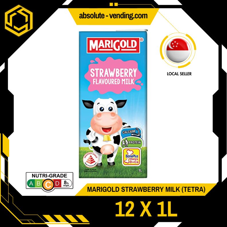 MARIGOLD UHT Strawberry Milk 1L X 12 (TETRA) - ABSOLUTE MARTMARIGOLD UHT Strawberry Milk 1L X 12 (TETRA)