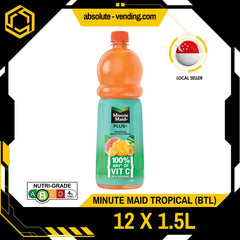 MINUTE MAID Plus Tropical 1.5L X 12 (BOTTLES) - ABSOLUTE MARTMINUTE MAID Plus Tropical 1.5L X 12 (BOTTLES)