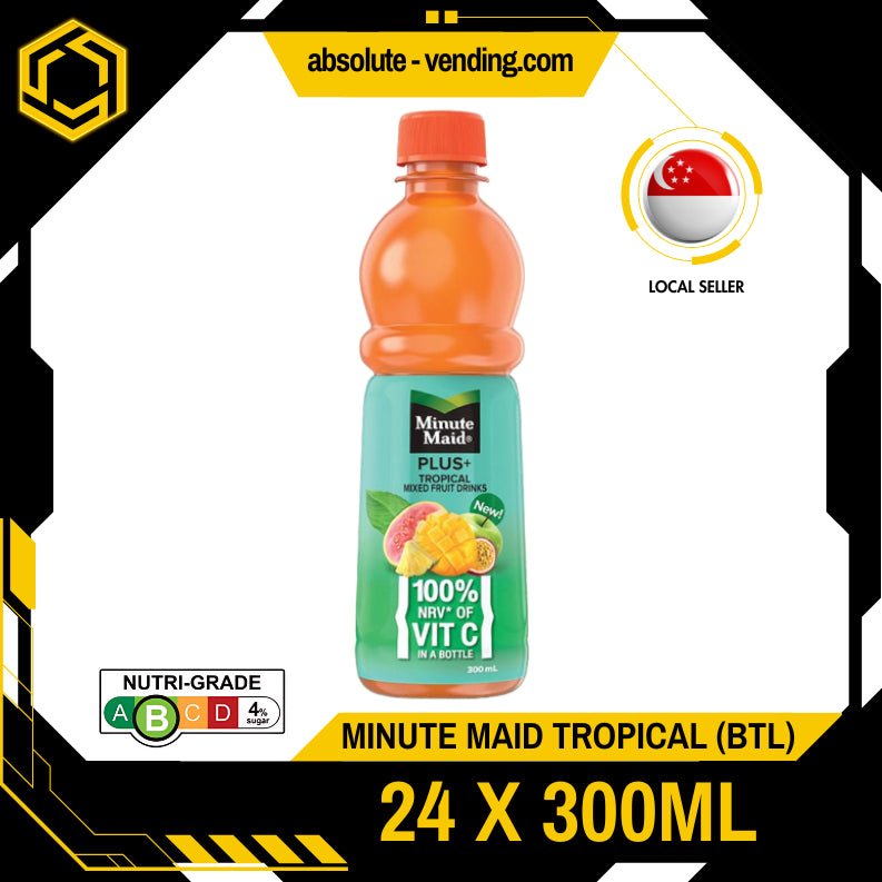 MINUTE MAID Plus Tropical 300ML X 24 (BOTTLES) - ABSOLUTE MARTMINUTE MAID Plus Tropical 300ML X 24 (BOTTLES)