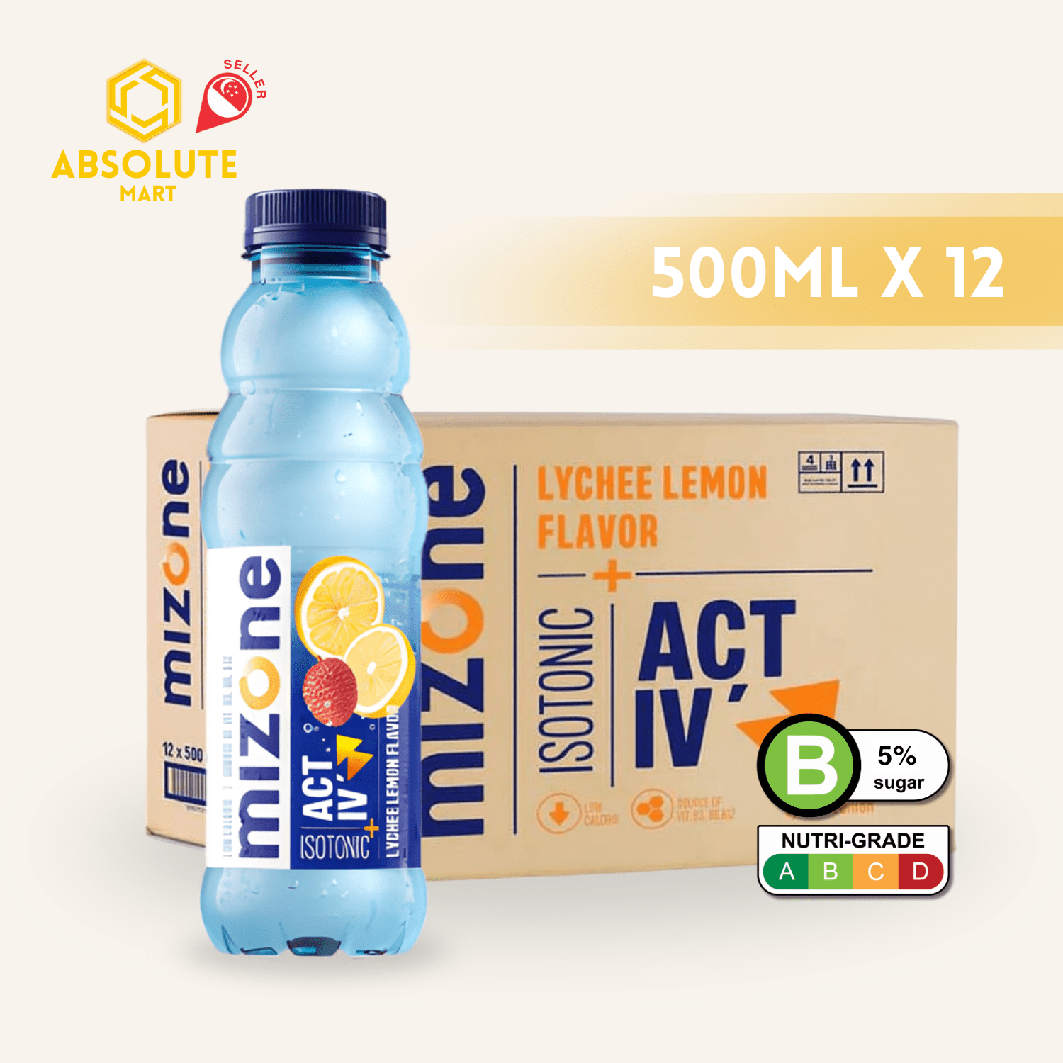 MIZONE Isotonic Lychee Lemon 500ML X 12 (BOTTLE) - ABSOLUTE MARTMIZONE Isotonic Lychee Lemon 500ML X 12 (BOTTLE)Isotonic Drinks