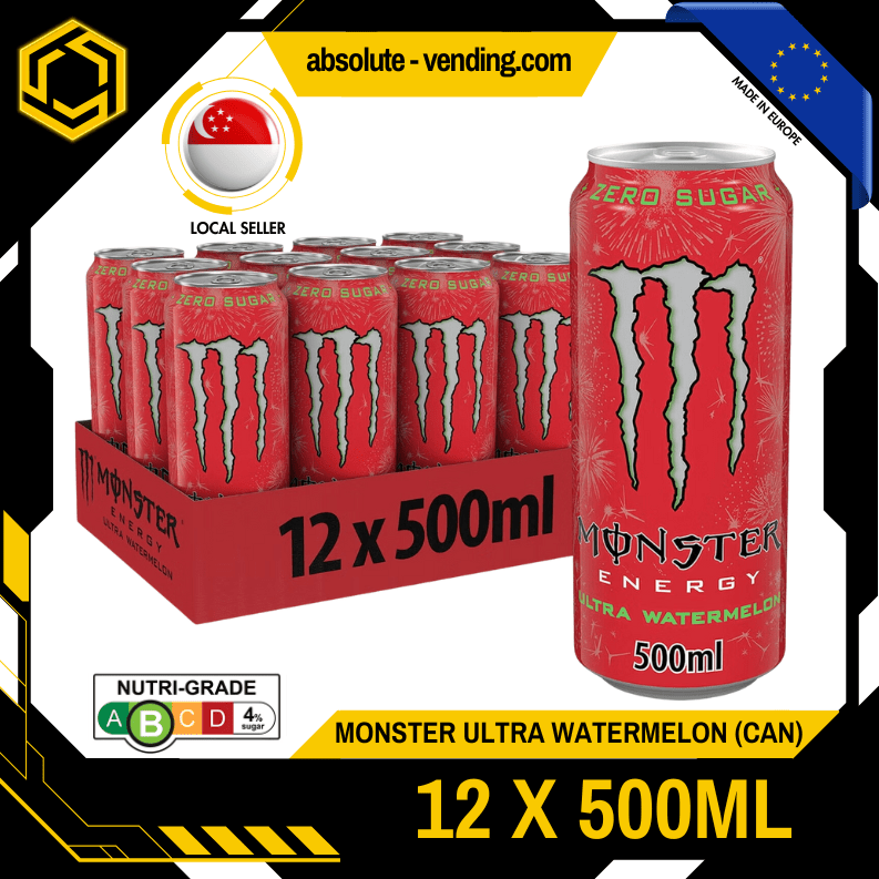 MONSTER ENERGY ULTRA WATERMELON 500ML X 12 (CAN) - ABSOLUTE MARTMONSTER ENERGY ULTRA WATERMELON 500ML X 12 (CAN)