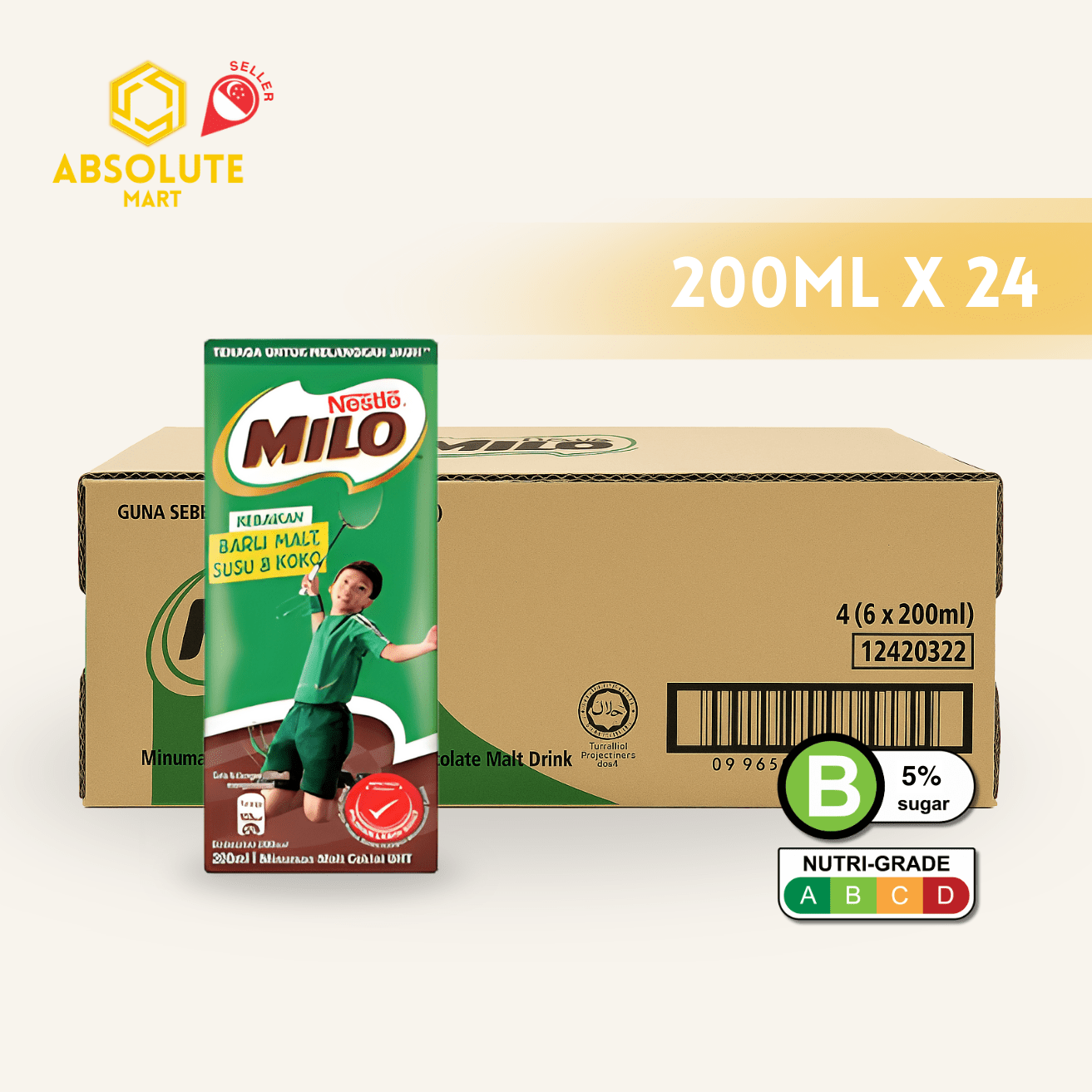 NESTLE Milo 200ML X 24 (TETRA) - ABSOLUTE MARTNESTLE Milo 200ML X 24 (TETRA)Malt Drinks