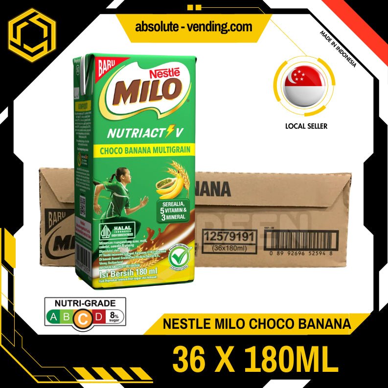 NESTLE Milo Choco Banana Multigrain 180ML X 36 (TETRA) - ABSOLUTE MARTNESTLE Milo Choco Banana Multigrain 180ML X 36 (TETRA)