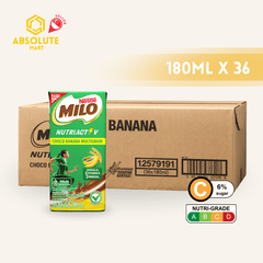NESTLE Milo Choco Banana Multigrain 180ML X 36 (TETRA) - ABSOLUTE MARTNESTLE Milo Choco Banana Multigrain 180ML X 36 (TETRA)Malt Drinks