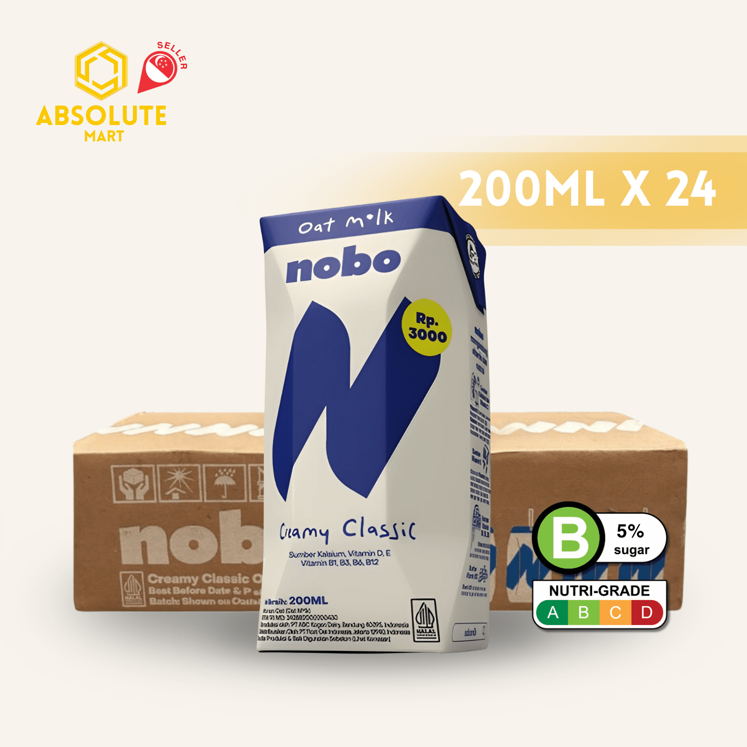 NOBO Creamy Classic Oat Milk 200ML X 24 (TETRA) - ABSOLUTE MARTNOBO Creamy Classic Oat Milk 200ML X 24 (TETRA)Oat Milk