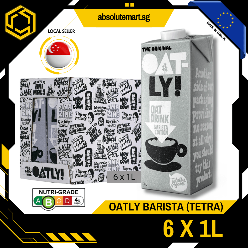 OATLY Barista Edition Oat Milk 1L X 6 (TETRA) - ABSOLUTE MARTOATLY Barista Edition Oat Milk 1L X 6 (TETRA)