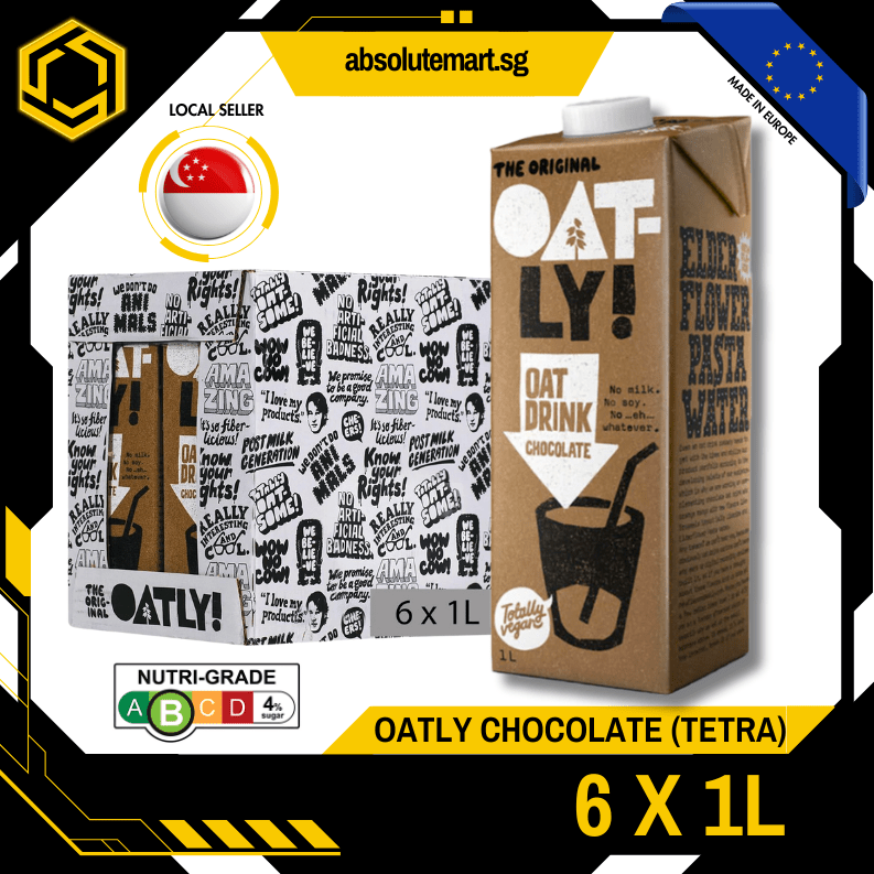 OATLY Chocolate Oat Milk 1L X 6 (TETRA) - ABSOLUTE MARTOATLY Chocolate Oat Milk 1L X 6 (TETRA)