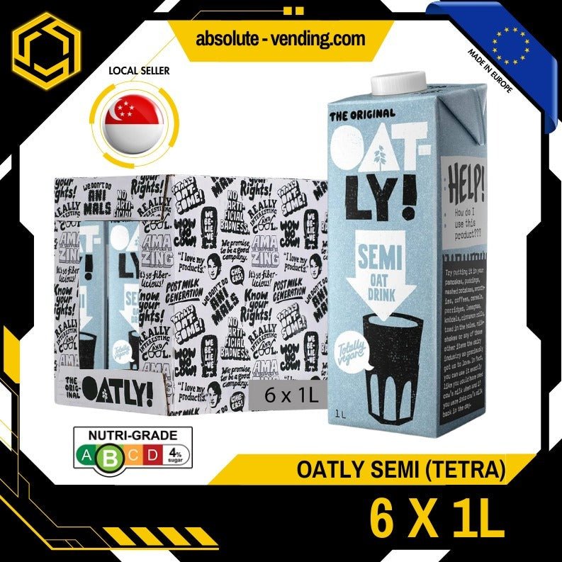 OATLY Enriched Semi Oat Milk 1L X 6 (TETRA) (New Stock) - ABSOLUTE MARTOATLY Enriched Semi Oat Milk 1L X 6 (TETRA) (New Stock)