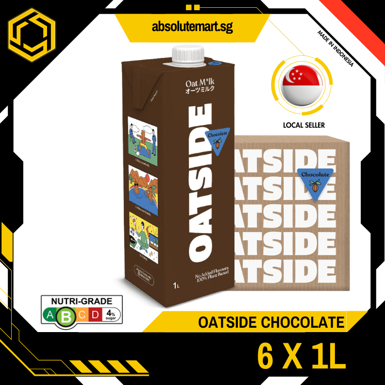 OATSIDE Chocolate Edition Oat Milk 1L X 6 (TETRA) - ABSOLUTE MARTOATSIDE Chocolate Edition Oat Milk 1L X 6 (TETRA)Non - Dairy Milk