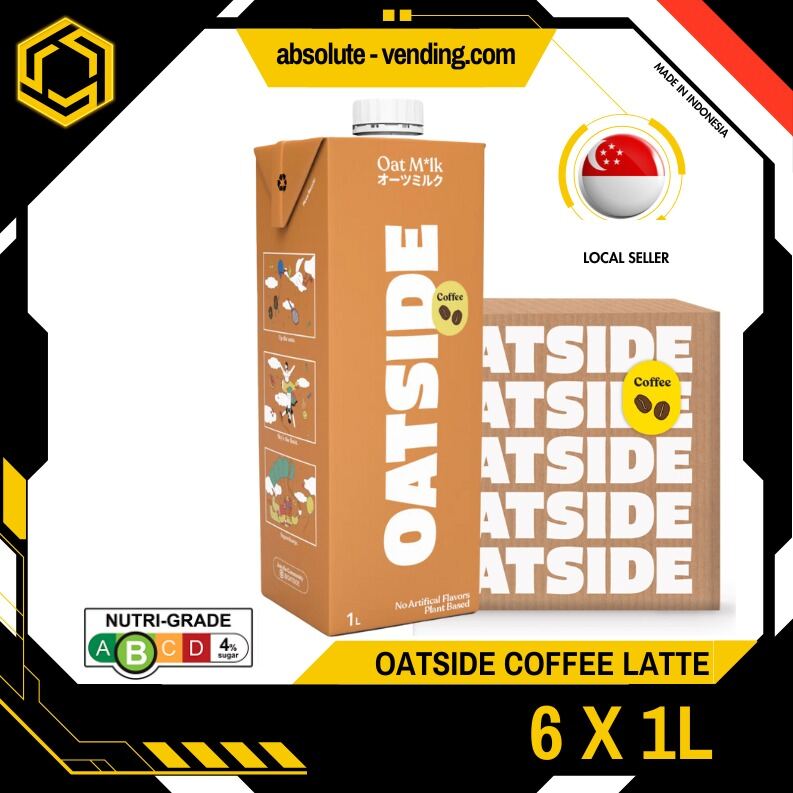 OATSIDE Coffee Latte Edition Oat Milk 1L X 6 (TETRA) - ABSOLUTE MARTOATSIDE Coffee Latte Edition Oat Milk 1L X 6 (TETRA)Non - Dairy Milk