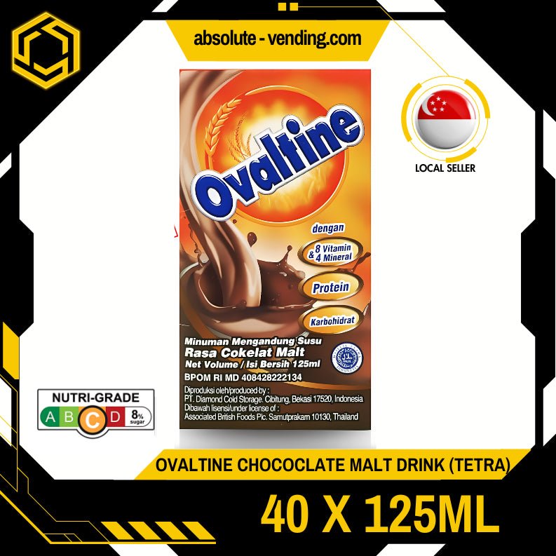 OVALTINE Chocolate Malt 125ML X 40 (TETRA) - ABSOLUTE MARTOVALTINE Chocolate Malt 125ML X 40 (TETRA)