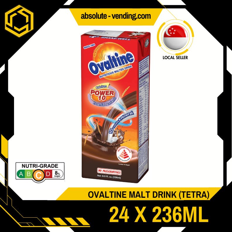 OVALTINE Chocolate Malt 236ML X 24 (TETRA) - ABSOLUTE MARTOVALTINE Chocolate Malt 236ML X 24 (TETRA)