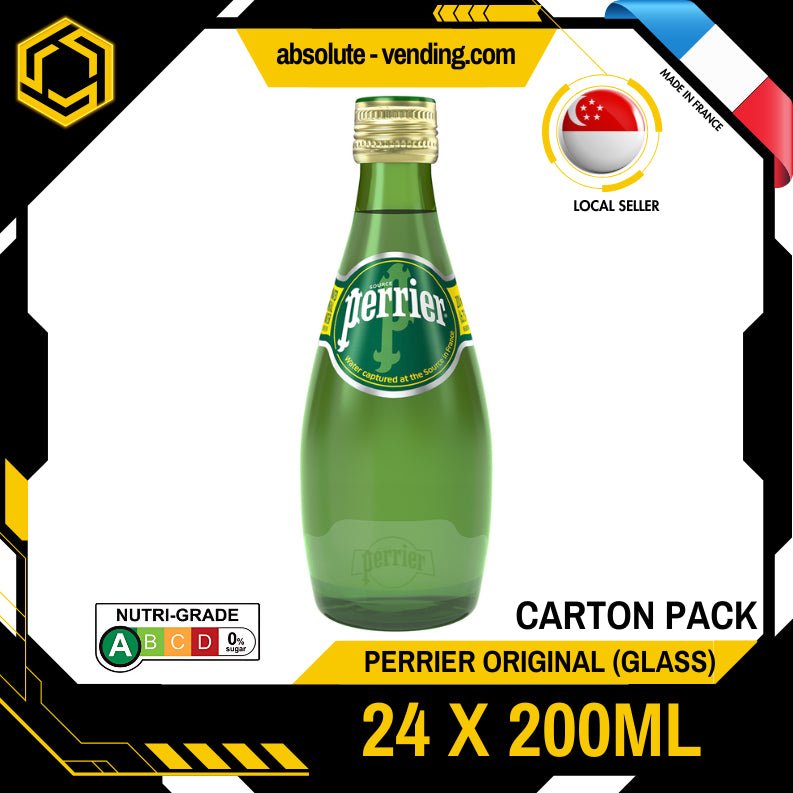 PERRIER Original Sparkling Mineral Water 200ML X 24 (GLASS) - ABSOLUTE MARTPERRIER Original Sparkling Mineral Water 200ML X 24 (GLASS)