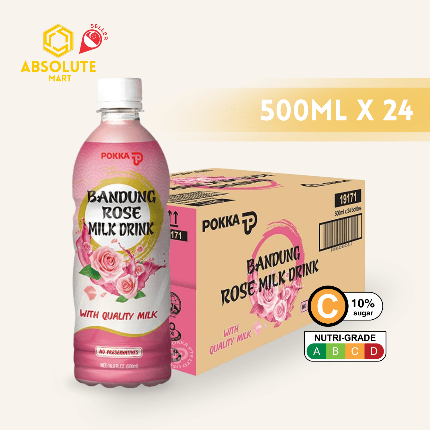 POKKA Bandung Rose 500ML X 24 (BOTTLE) - ABSOLUTE MARTPOKKA Bandung Rose 500ML X 24 (BOTTLE)Asian Drinks