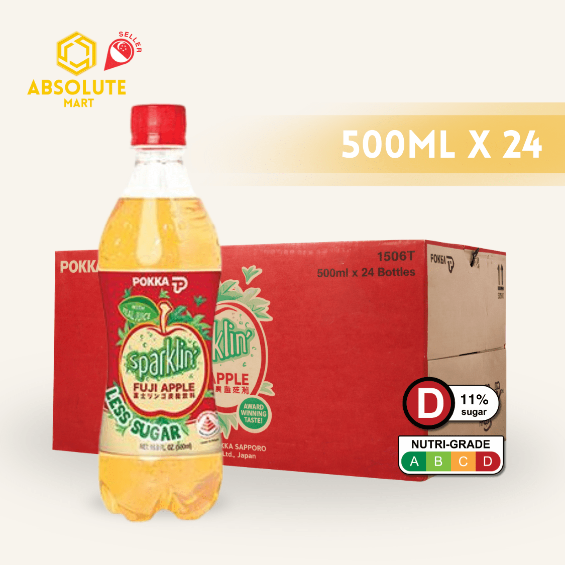 POKKA Fuji Apple 500ML X 24 (BOTTLE) - ABSOLUTE MARTPOKKA Fuji Apple 500ML X 24 (BOTTLE)Fruit Drinks