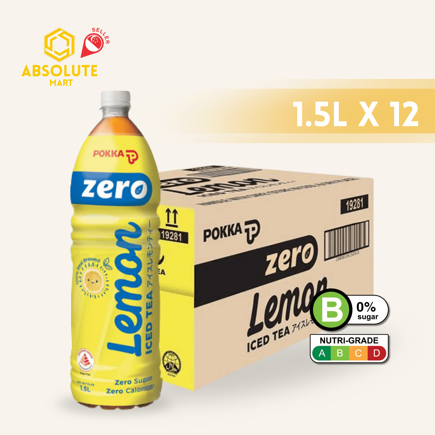 POKKA Ice Lemon Tea Zero 1.5L X 12 (BOTTLE) - ABSOLUTE MARTPOKKA Ice Lemon Tea Zero 1.5L X 12 (BOTTLE)Flavoured & Milk Tea