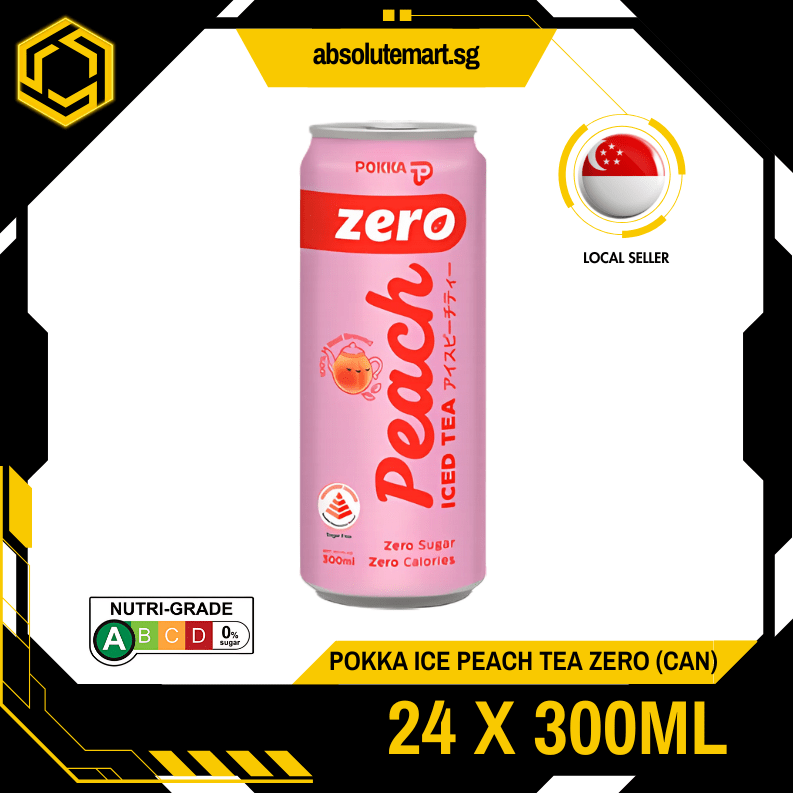 POKKA Ice Peach Tea ZERO 300ML X 24 (CAN) - ABSOLUTE MARTPOKKA Ice Peach Tea ZERO 300ML X 24 (CAN)
