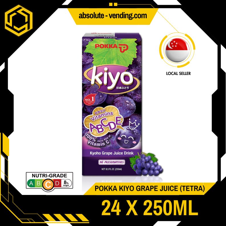 POKKA Kiyo Grape Juice 250ML X 24 (TETRA) - ABSOLUTE MARTPOKKA Kiyo Grape Juice 250ML X 24 (TETRA)