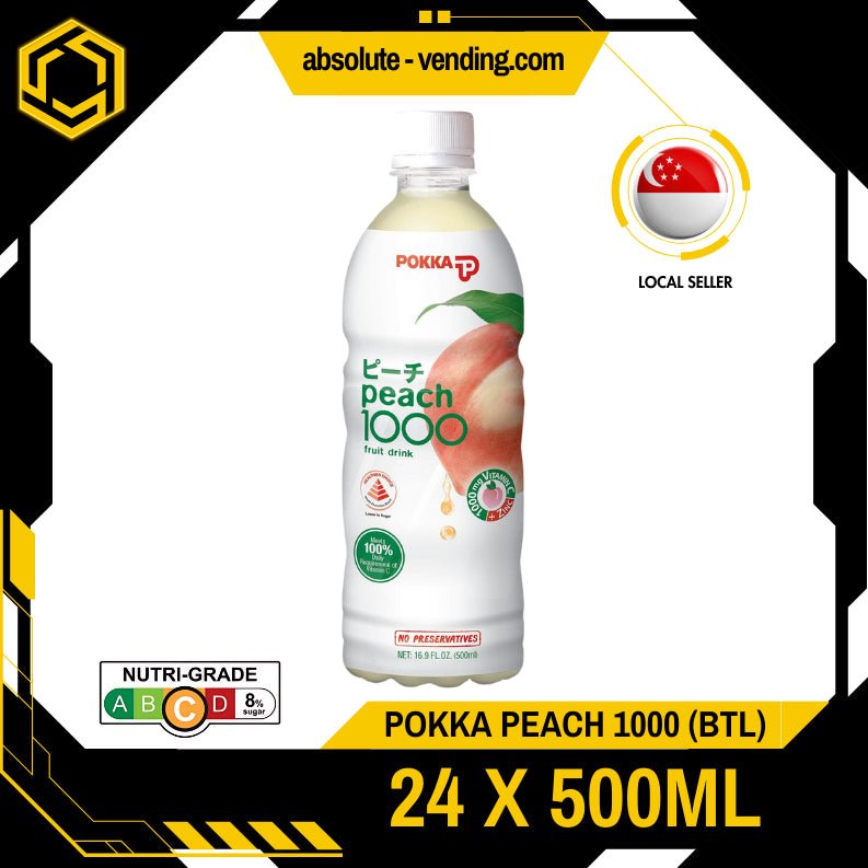 POKKA Peach 1000 500ML X 24 (BOTTLE) - ABSOLUTE MARTPOKKA Peach 1000 500ML X 24 (BOTTLE)