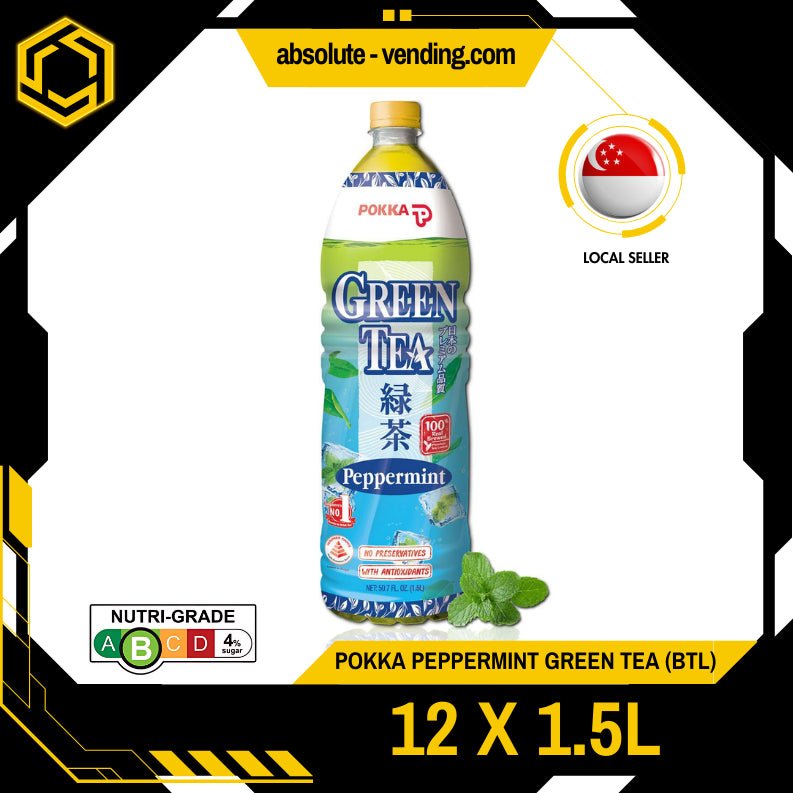 POKKA Peppermint Green Tea 1.5L X 12 (BOTTLE) - ABSOLUTE MARTPOKKA Peppermint Green Tea 1.5L X 12 (BOTTLE)