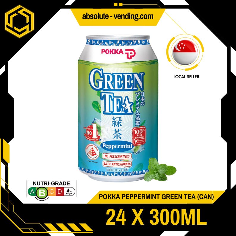 POKKA Peppermint Green Tea 300ML X 24 (CAN) - ABSOLUTE MARTPOKKA Peppermint Green Tea 300ML X 24 (CAN)
