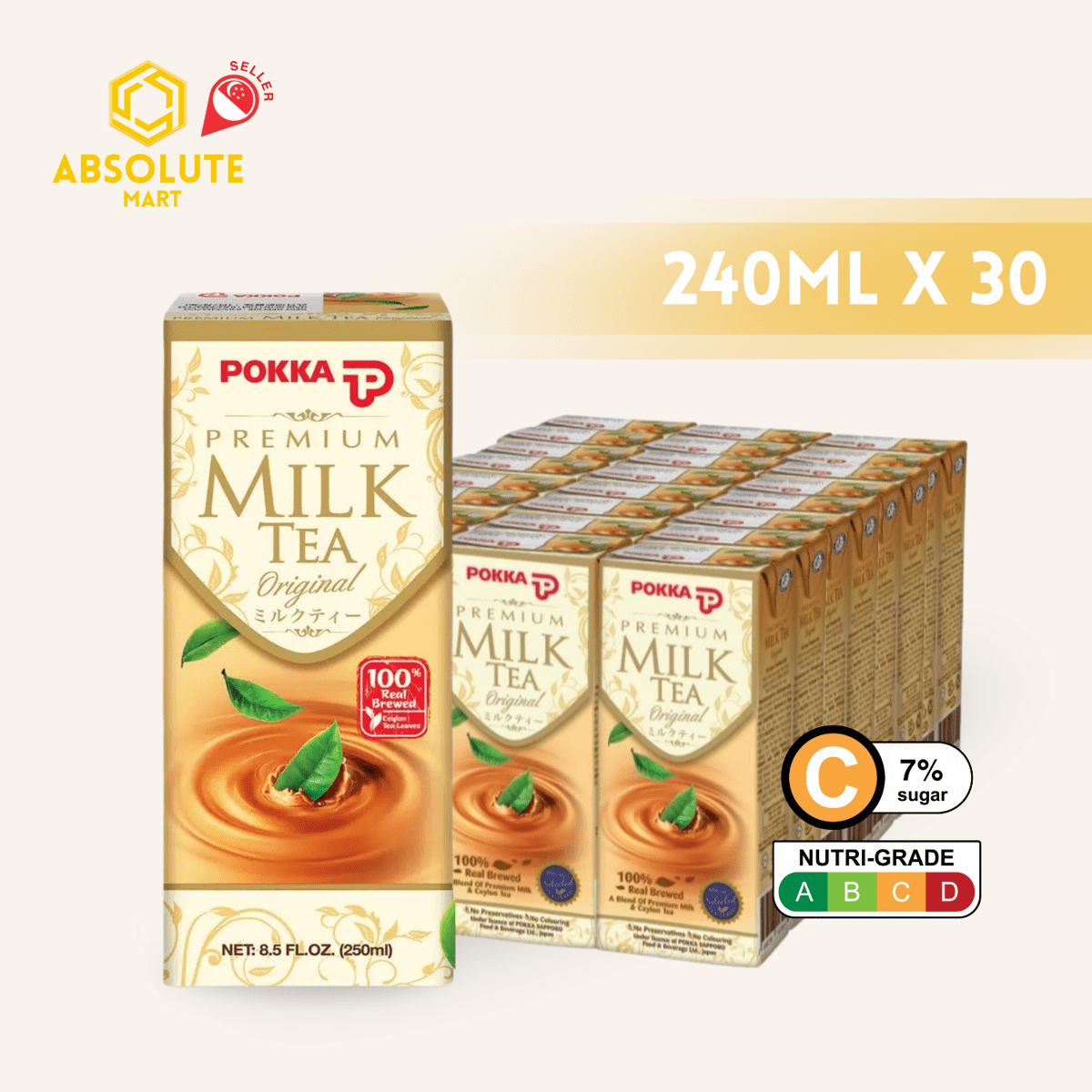 POKKA Premium Milk Tea 250ML X 24 (TETRA) - ABSOLUTE MARTPOKKA Premium Milk Tea 250ML X 24 (TETRA)Flavoured & Milk Tea
