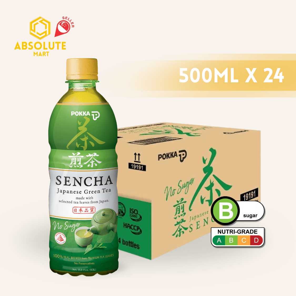 POKKA Sencha Green Tea 500ML X 24 (BOTTLE) - ABSOLUTE MARTPOKKA Sencha Green Tea 500ML X 24 (BOTTLE)Unflavoured Tea