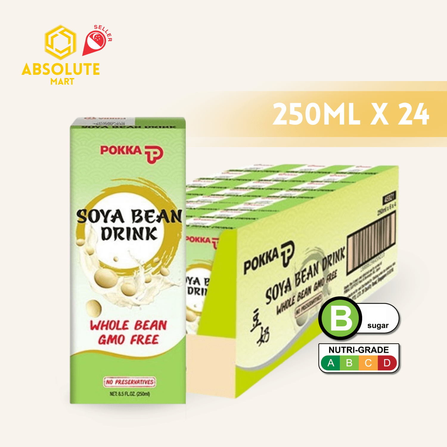 POKKA Soya Bean 250ML X 24 (TETRA) - ABSOLUTE MARTPOKKA Soya Bean 250ML X 24 (TETRA)Asian Drinks