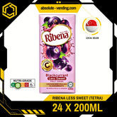 RIBENA Blackcurrant Less Sweet 200ML X 24 (TETRA) - ABSOLUTE MARTRIBENA Blackcurrant Less Sweet 200ML X 24 (TETRA)