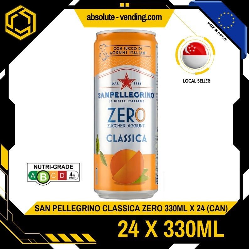 SAN PELLEGRINO Classica Zero 330ML X 24 (CAN) - ABSOLUTE MARTSAN PELLEGRINO Classica Zero 330ML X 24 (CAN)