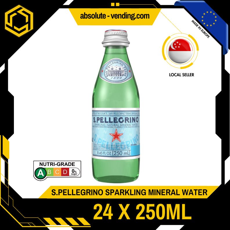 SAN PELLEGRINO Sparkling Mineral Water 250ML X 24 (GLASS) - ABSOLUTE MARTSAN PELLEGRINO Sparkling Mineral Water 250ML X 24 (GLASS)