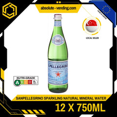 SAN PELLEGRINO Sparkling Mineral Water 750ML X 12 (GLASS) - ABSOLUTE MARTSAN PELLEGRINO Sparkling Mineral Water 750ML X 12 (GLASS)