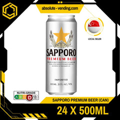 SAPPORO Premium Japanese Beer 500ML X 24 (CAN) - ABSOLUTE MARTSAPPORO Premium Japanese Beer 500ML X 24 (CAN)