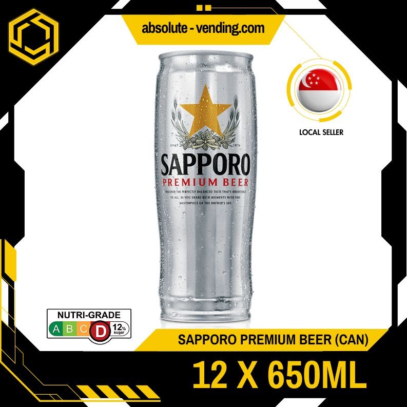 SAPPORO Premium Japanese Beer 650ML X 12 (CAN) - ABSOLUTE MARTSAPPORO Premium Japanese Beer 650ML X 12 (CAN)