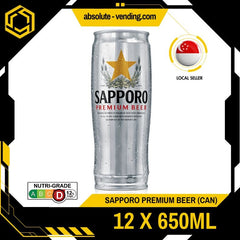 SAPPORO Premium Japanese Beer 650ML X 12 (CAN) - ABSOLUTE MARTSAPPORO Premium Japanese Beer 650ML X 12 (CAN)