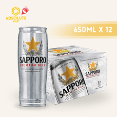 SAPPORO Premium Japanese Beer 650ML X 12 (CAN) - ABSOLUTE MARTSAPPORO Premium Japanese Beer 650ML X 12 (CAN)Alcoholic Beverages