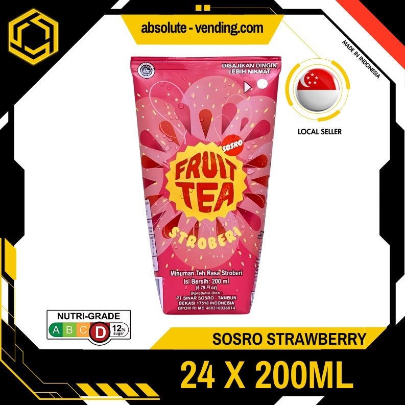 SOSRO Slushy Strawberry Fruit Tea 200ML X 24 (TETRA) - ABSOLUTE MARTSOSRO Slushy Strawberry Fruit Tea 200ML X 24 (TETRA)