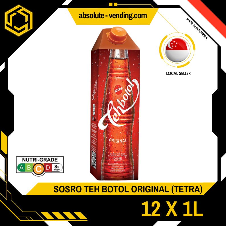 SOSRO Teh Botol Original 1L X 12 (TETRA) - ABSOLUTE MARTSOSRO Teh Botol Original 1L X 12 (TETRA)