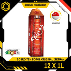 SOSRO Teh Botol Original 1L X 12 (TETRA) - ABSOLUTE MARTSOSRO Teh Botol Original 1L X 12 (TETRA)